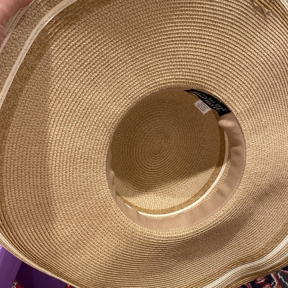 San Diego Hat Co. large tan white trim hat ? women size OS NEW summer beach ?️ main image 10
